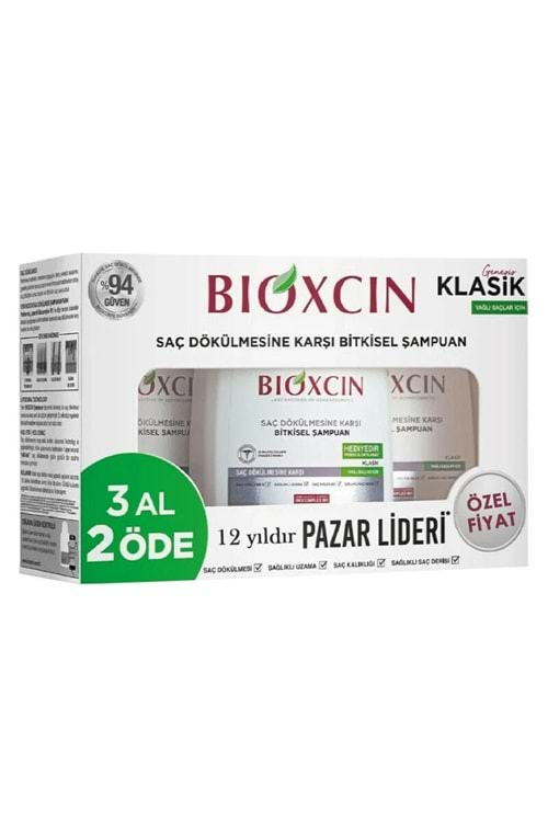 BİOXCIN GENESİS DÖKÜLME KARŞITI ŞAMPUAN 3 AL 2 ÖDE YAĞLI SAÇLAR İÇİN