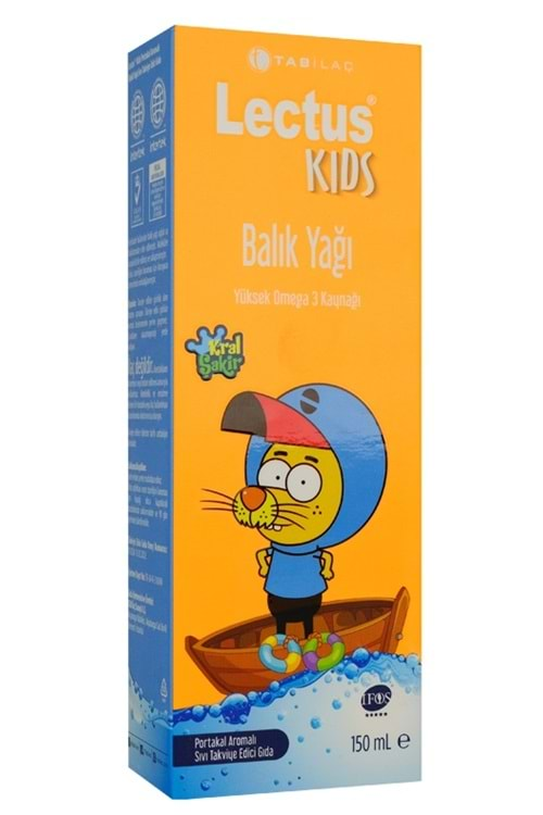 LECTUS KIDS KRAL ŞAKİR PORTAKAL AROMALI BALIK YAĞI 150 ML