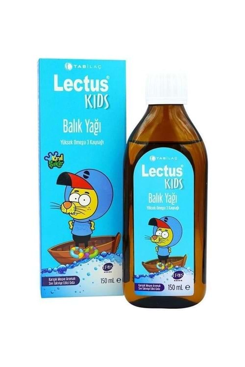 LECTUS KIDS KRAL ŞAKİR KARIŞIK MEYVE AROMALI BALIK YAĞI 150 ML