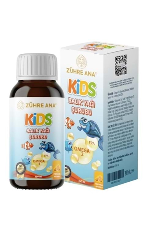 ZÜHRE ANA KİDS BALIK YAĞI ŞURUBU 150 ML OMEGA 3