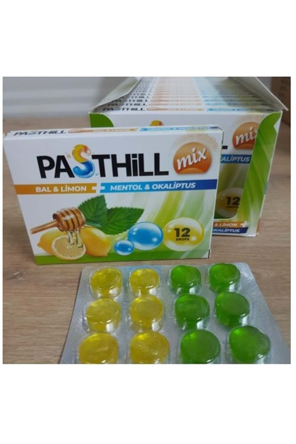 PASTHILL BAL&LİMON VE MENTOL&OKSLİPTUS KARIŞIK 12 PASTİL