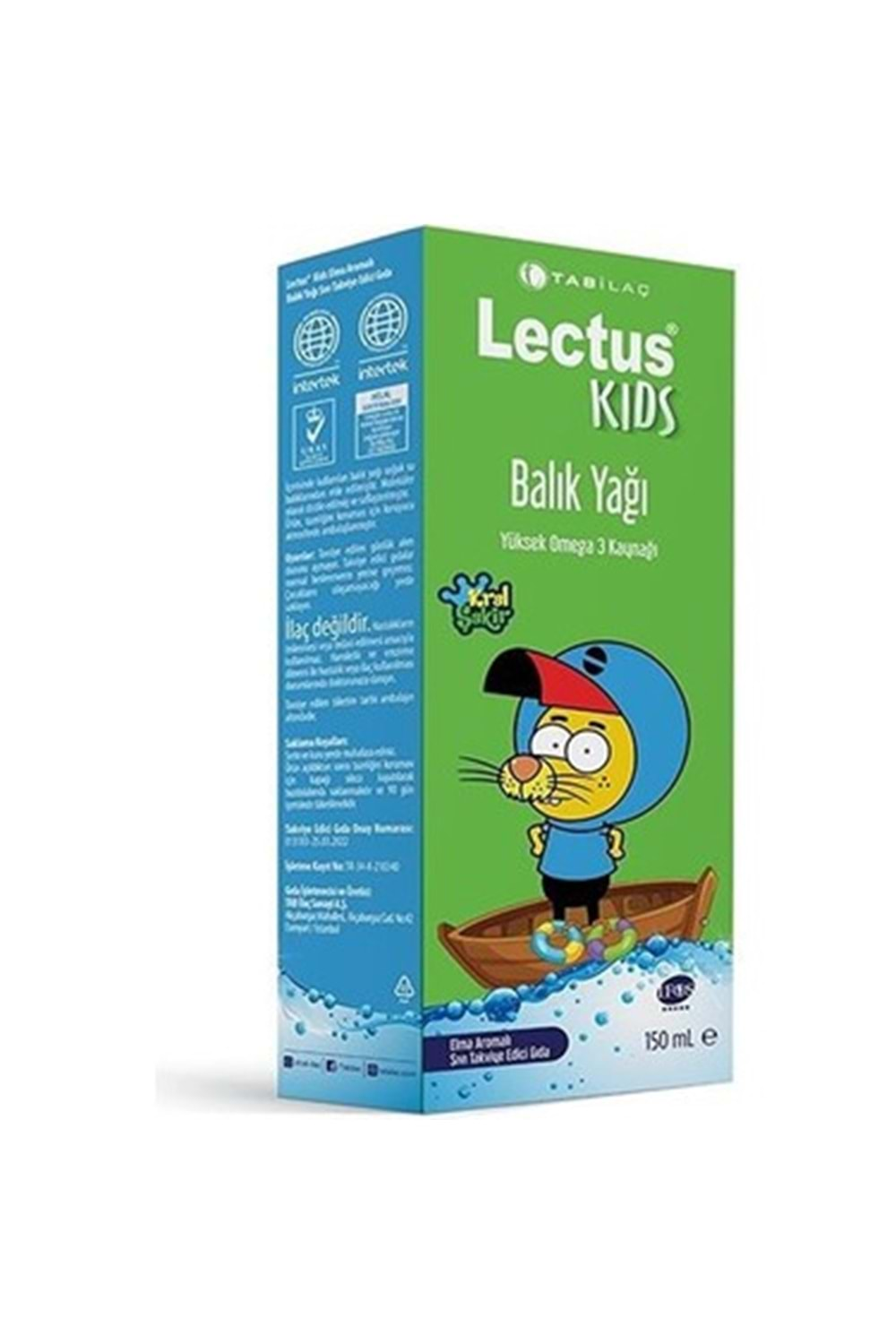 LECTUS KIDS KRAL ŞAKİR ELMA AROMALI BALIK YAĞI 150 ML