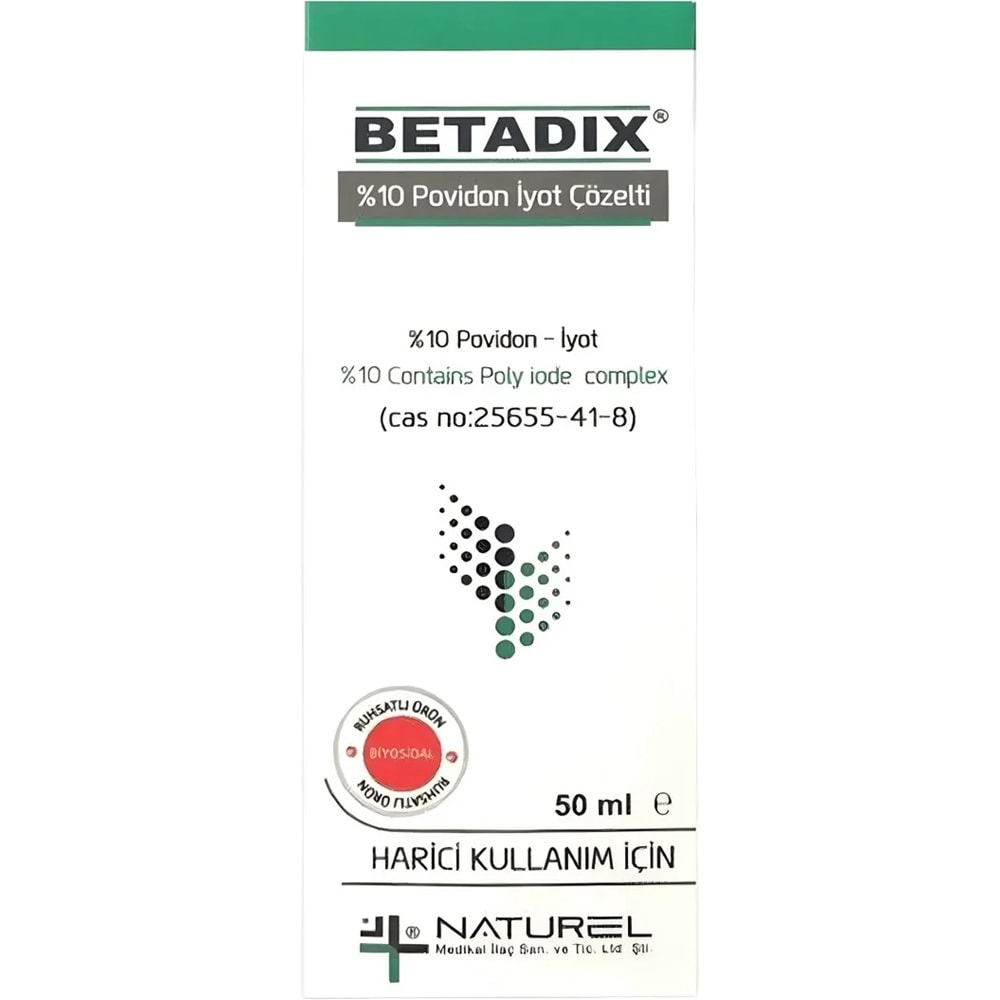 Betadix %10 Povidon İyot Çözelti Batikon 50 ml